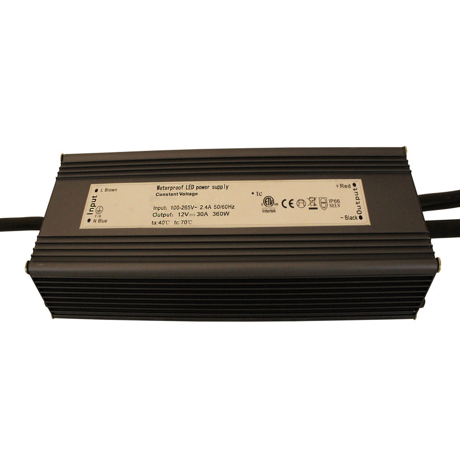 Water Resistant LED Power Supply 12V 30A Product Image