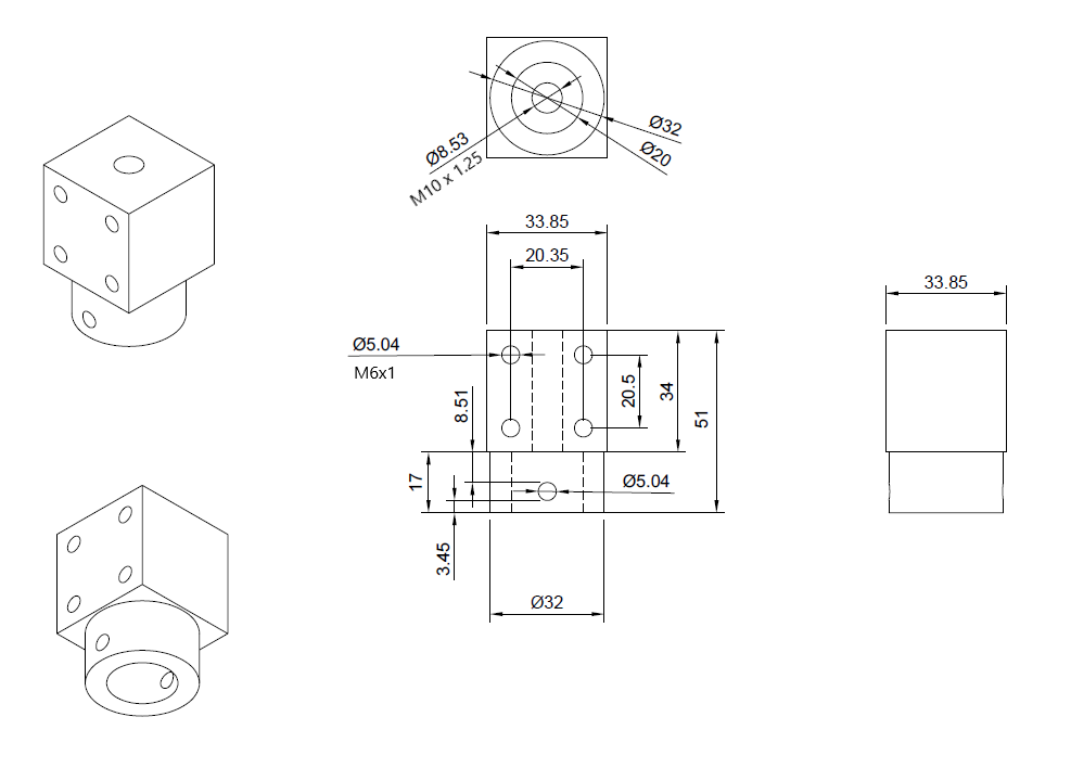 MB10 Rod-End Linear Actuator Mounting Bracket – Universal Fit for 20mm Rod Ends Product Image
