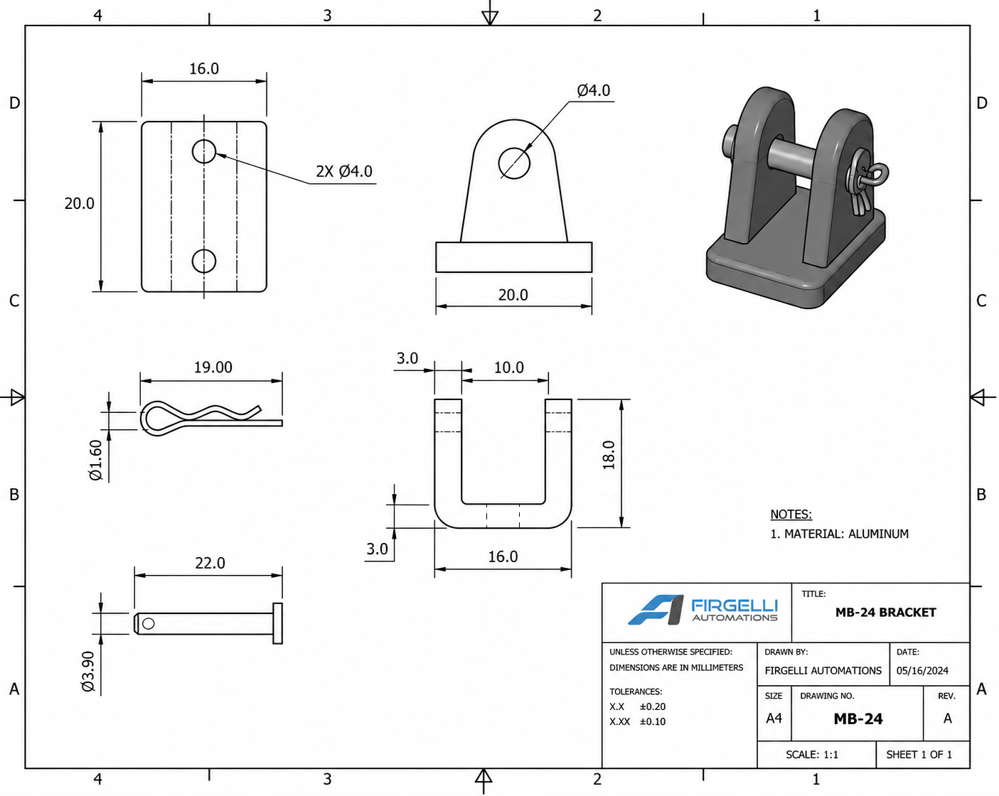 MB24 Bracket Set for Micro Utility and F12 Actuators (Pair) Product Image