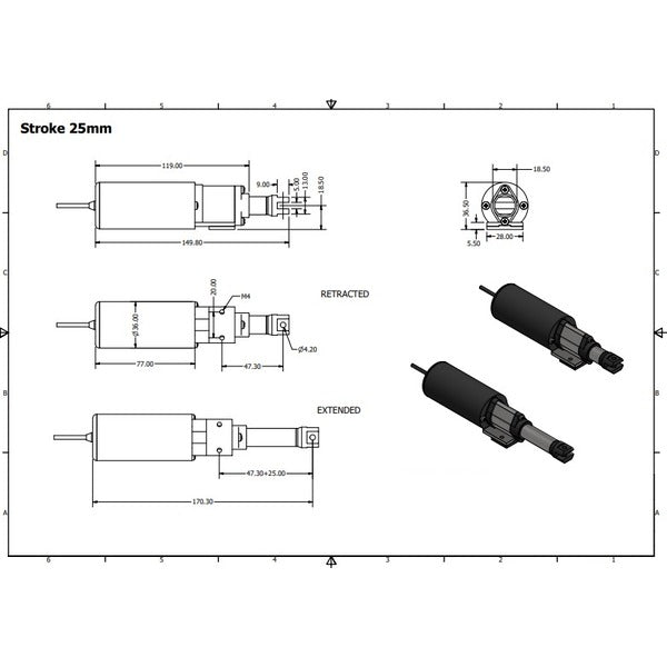 Atuador Micro Linear silencioso Product Image