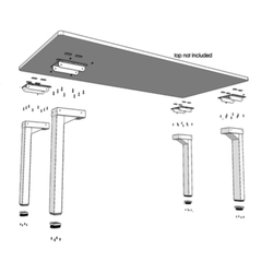 FIRGELLI  E-Desk - Four Leg Standing Desk Lift