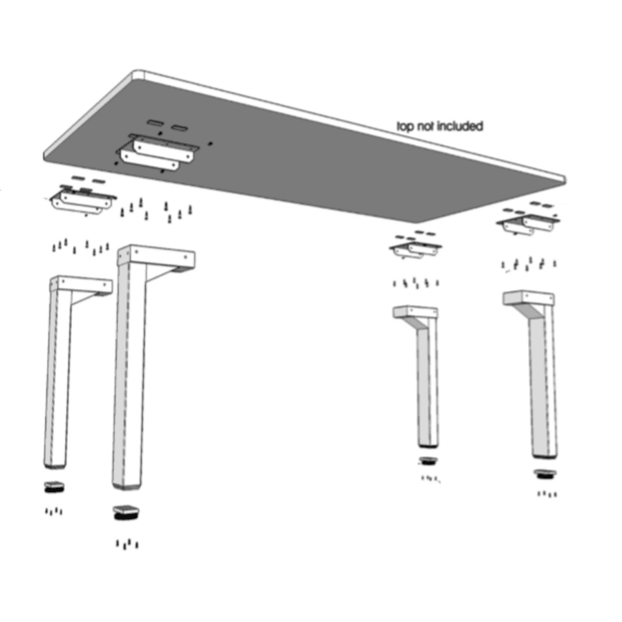 فریدا E-ڈیسک-چار ٹانگ کھڑے میز لفٹ Product Image