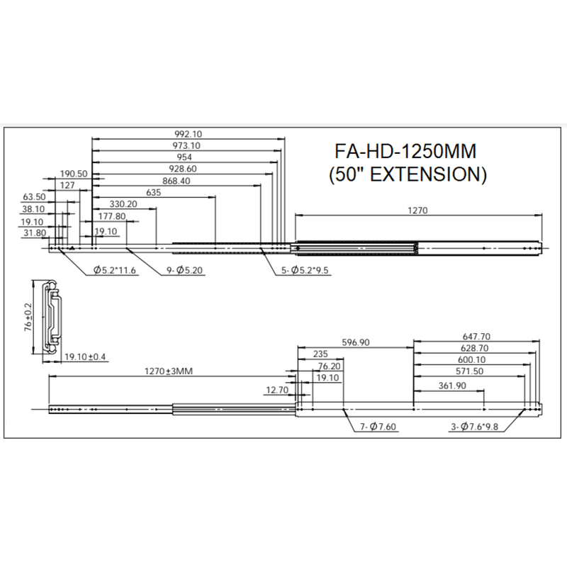Heavy Duty Locking Drawer Slides Lockin & Lockout