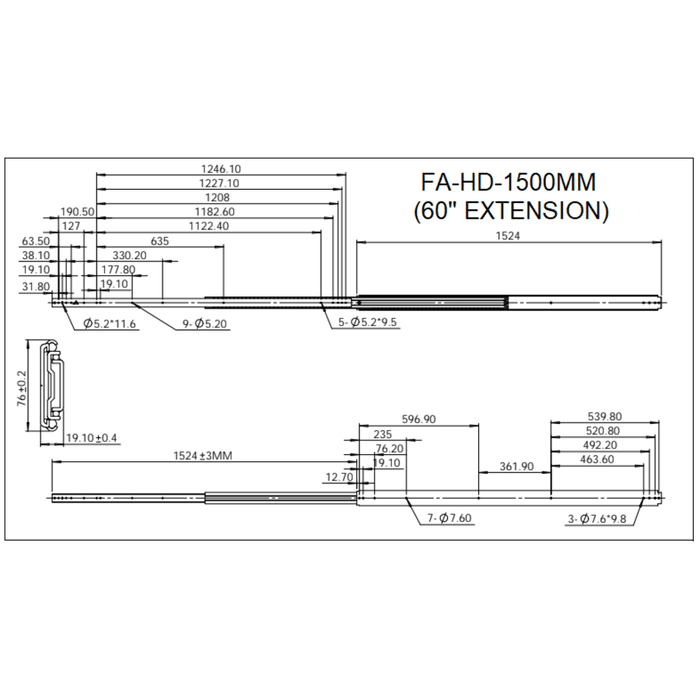 Heavy Duty Locking Drawer Slides Lockin & Lockout