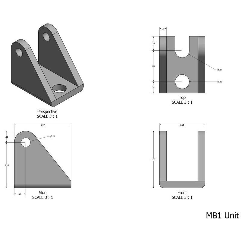 MB1 Bracket Mounting Bracket for Linear Actuators