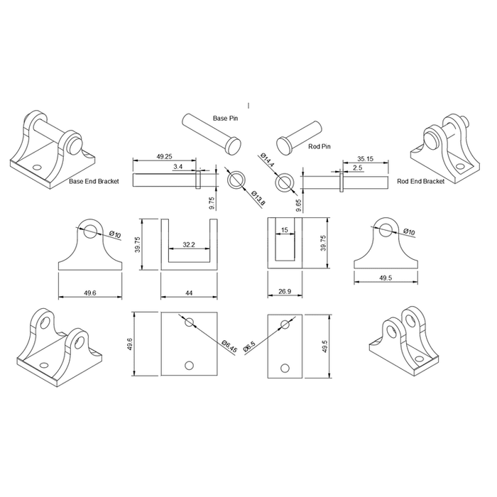 MB35 Mounting Bracket | FIRGELLI Automations