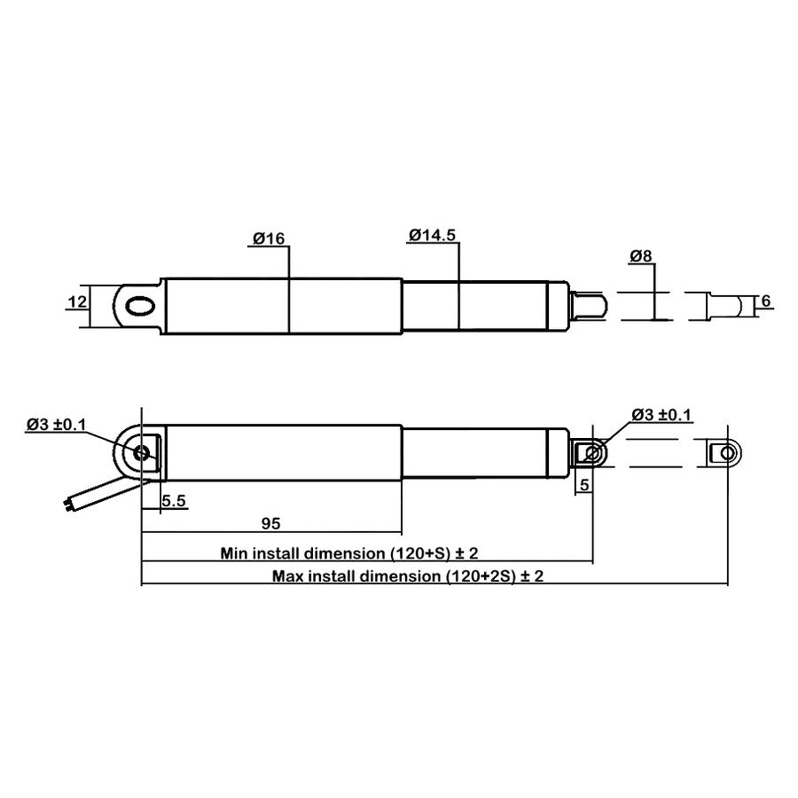 Mikro -Stift -Aktuatoren 12V Product Image