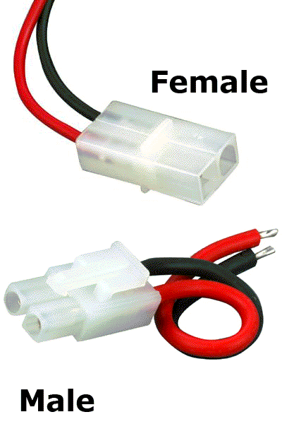 Mini Connettori Tamiya - Alloggiamento maschile / femminile con terminali Product Image