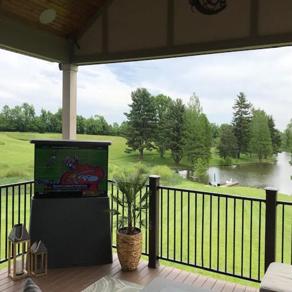 Outdoor TV Cabinet - With built-in Remote Control TV Lift Mechanism