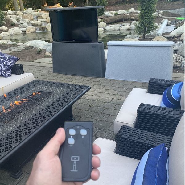 Outdoor TV Cabinet - With built-in Remote Control TV Lift Mechanism